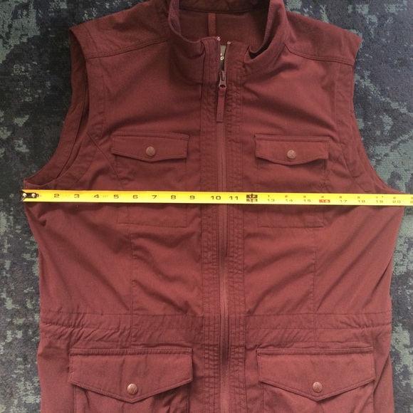 Eddie Bauer Women's Large Travex Vest Hiking Camping Burgundy Pockets - Picture 12 of 15